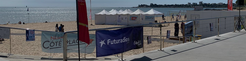 Futuradios en direct de la plage de Saint-Nazaire -